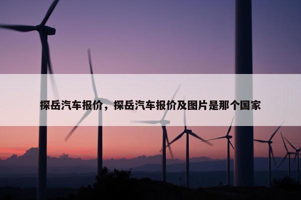 探岳汽车报价，探岳汽车报价及图片是那个国家