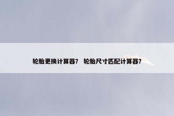 轮胎更换计算器？ 轮胎尺寸匹配计算器？