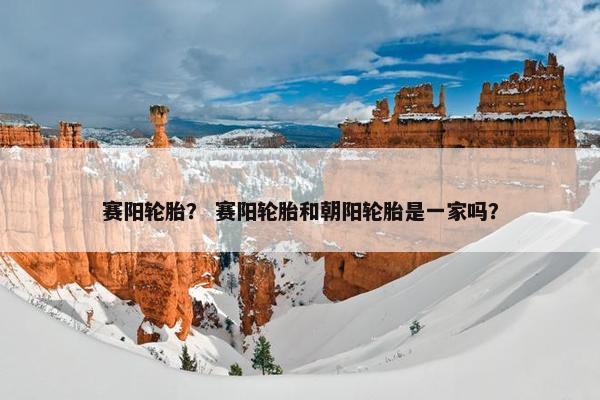 赛阳轮胎？ 赛阳轮胎和朝阳轮胎是一家吗？