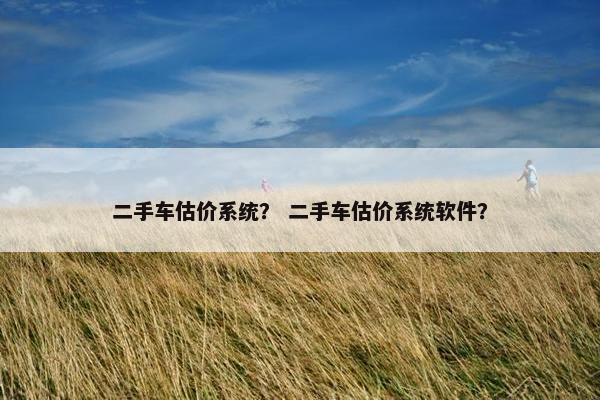 二手车估价系统？ 二手车估价系统软件？
