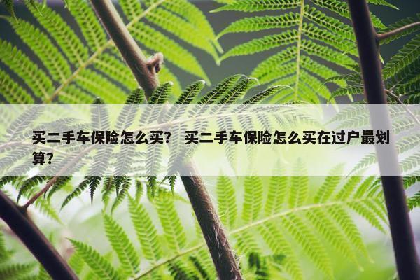 买二手车保险怎么买？ 买二手车保险怎么买在过户最划算？