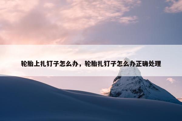 轮胎上扎钉子怎么办，轮胎扎钉子怎么办正确处理