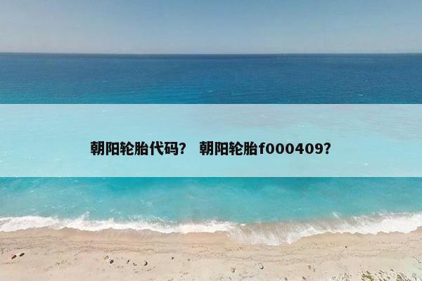 朝阳轮胎代码？ 朝阳轮胎f000409？
