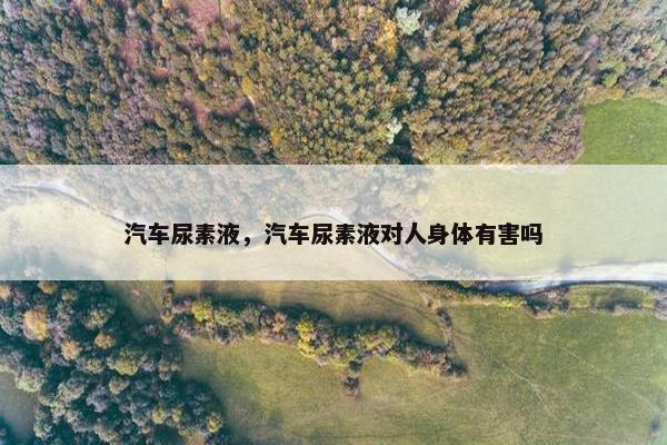汽车尿素液，汽车尿素液对人身体有害吗