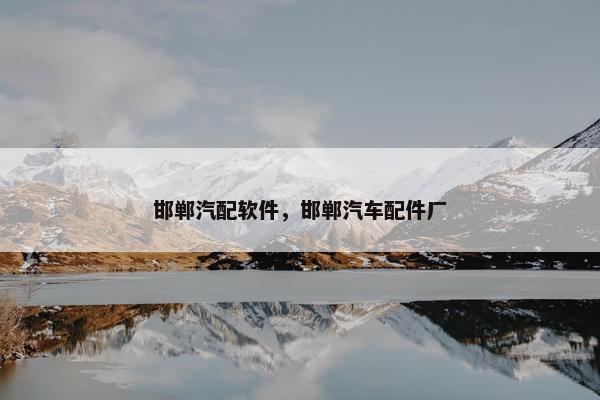 邯郸汽配软件，邯郸汽车配件厂