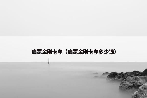 启蒙金刚卡车（启蒙金刚卡车多少钱）
