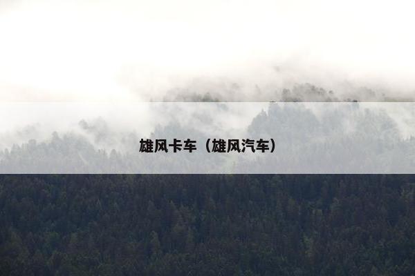 雄风卡车（雄风汽车）