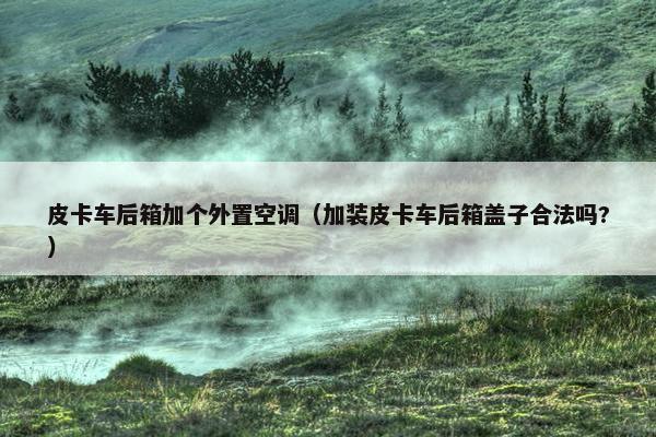 皮卡车后箱加个外置空调（加装皮卡车后箱盖子合法吗?）
