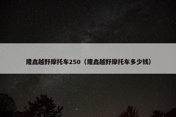 隆鑫越野摩托车250（隆鑫越野摩托车多少钱）