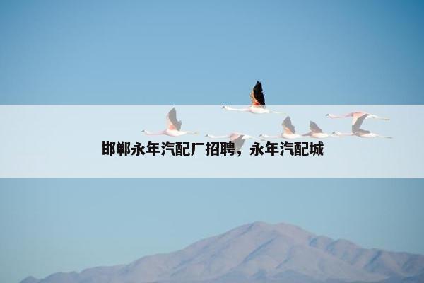 邯郸永年汽配厂招聘，永年汽配城