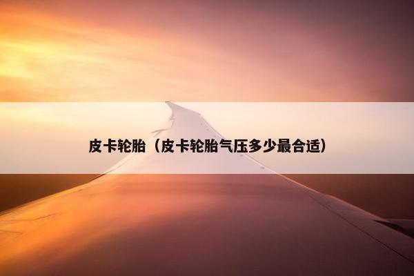 皮卡轮胎（皮卡轮胎气压多少最合适）