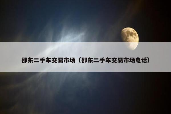邵东二手车交易市场（邵东二手车交易市场电话）