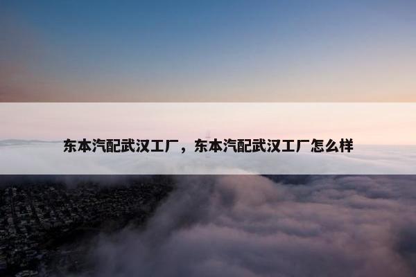 东本汽配武汉工厂，东本汽配武汉工厂怎么样