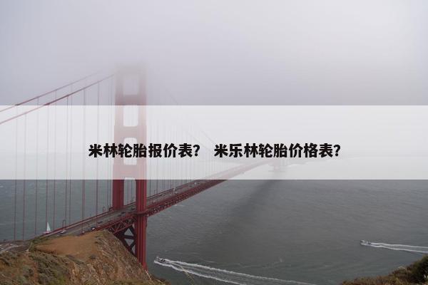 米林轮胎报价表？ 米乐林轮胎价格表？