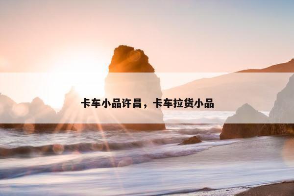 卡车小品许昌，卡车拉货小品