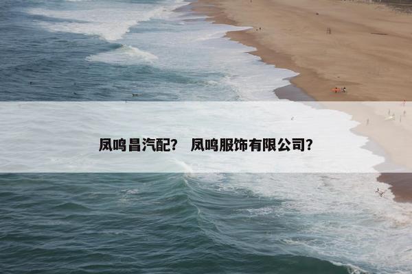 凤鸣昌汽配？ 凤鸣服饰有限公司？