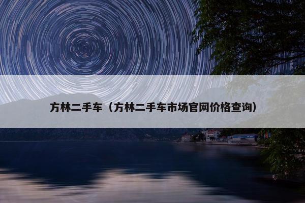 方林二手车（方林二手车市场官网价格查询）