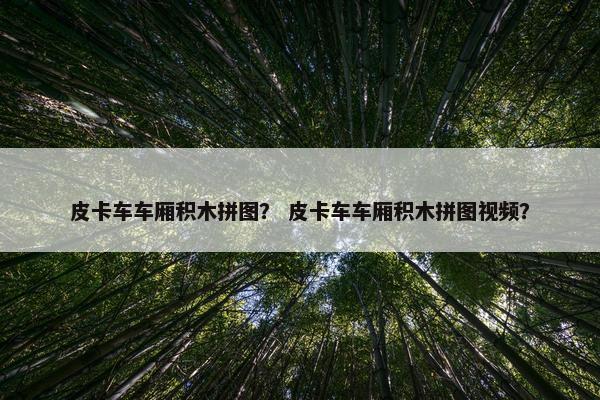皮卡车车厢积木拼图？ 皮卡车车厢积木拼图视频？