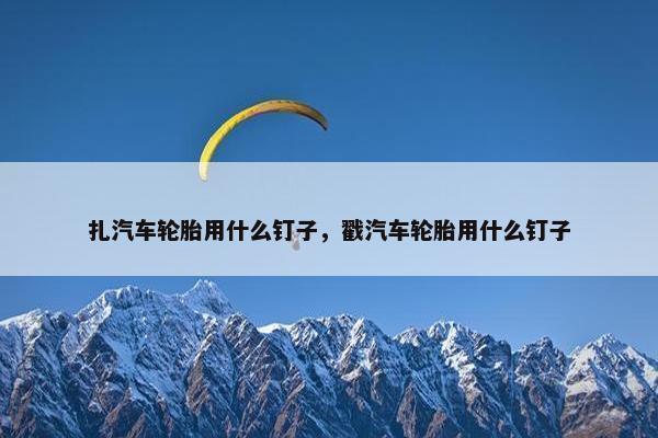 扎汽车轮胎用什么钉子，戳汽车轮胎用什么钉子