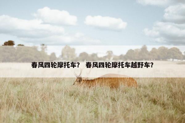 春风四轮摩托车？ 春风四轮摩托车越野车？