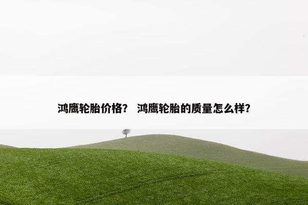 鸿鹰轮胎价格？ 鸿鹰轮胎的质量怎么样？