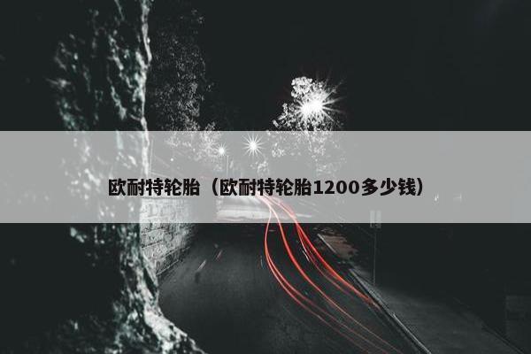 欧耐特轮胎（欧耐特轮胎1200多少钱）