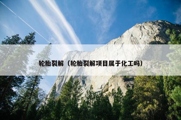 轮胎裂解（轮胎裂解项目属于化工吗）