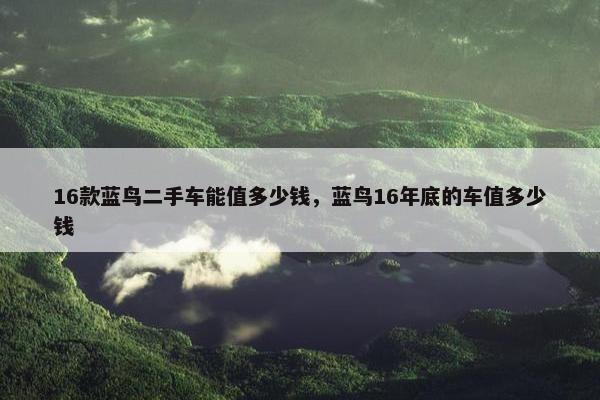 16款蓝鸟二手车能值多少钱，蓝鸟16年底的车值多少钱