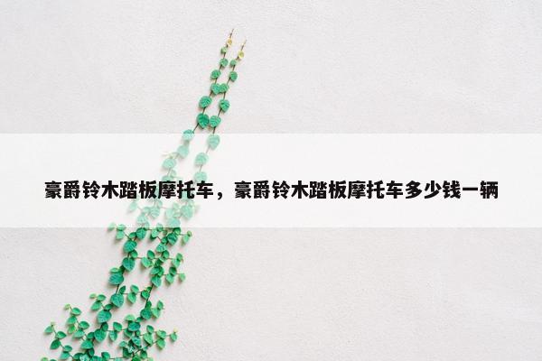 豪爵铃木踏板摩托车，豪爵铃木踏板摩托车多少钱一辆