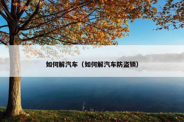 如何解汽车（如何解汽车防盗锁）