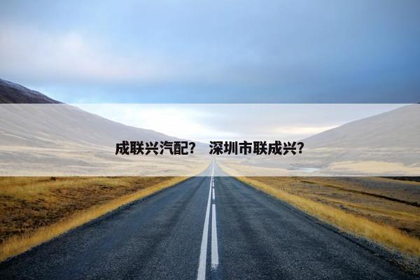 成联兴汽配？ 深圳市联成兴？