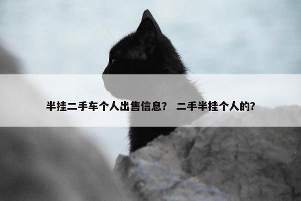 半挂二手车个人出售信息？ 二手半挂个人的？