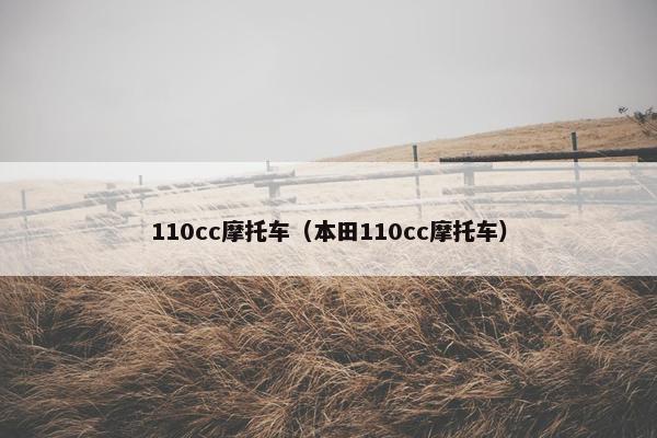 110cc摩托车（本田110cc摩托车）