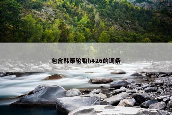 包含韩泰轮胎h426的词条