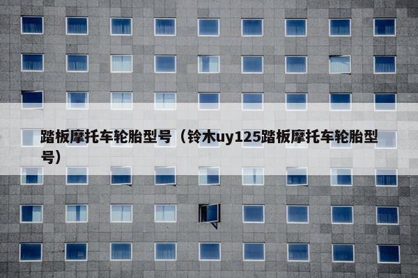踏板摩托车轮胎型号（铃木uy125踏板摩托车轮胎型号）