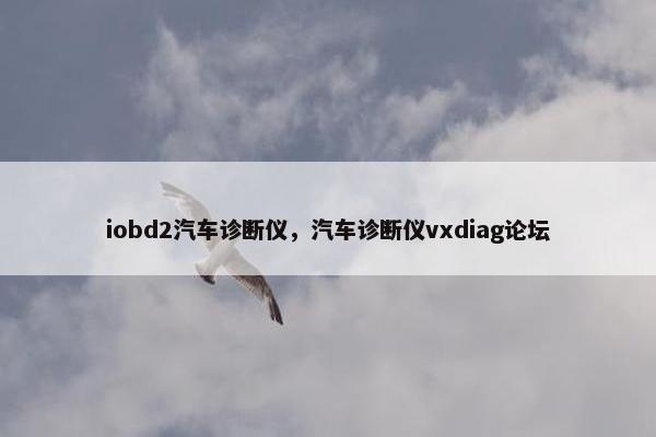 iobd2汽车诊断仪，汽车诊断仪vxdiag论坛
