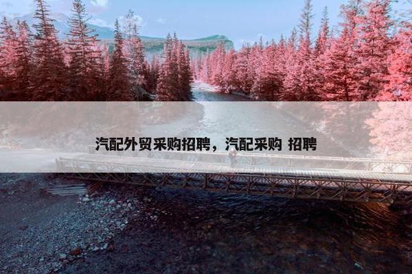 汽配外贸采购招聘，汽配采购 招聘
