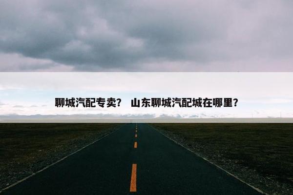 聊城汽配专卖？ 山东聊城汽配城在哪里？