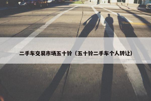 二手车交易市场五十铃（五十铃二手车个人转让）