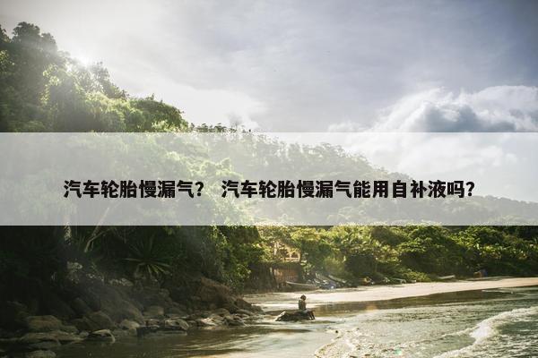汽车轮胎慢漏气？ 汽车轮胎慢漏气能用自补液吗？