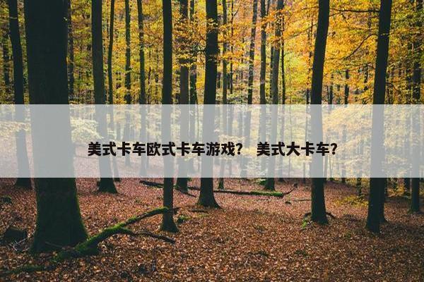 美式卡车欧式卡车游戏？ 美式大卡车？