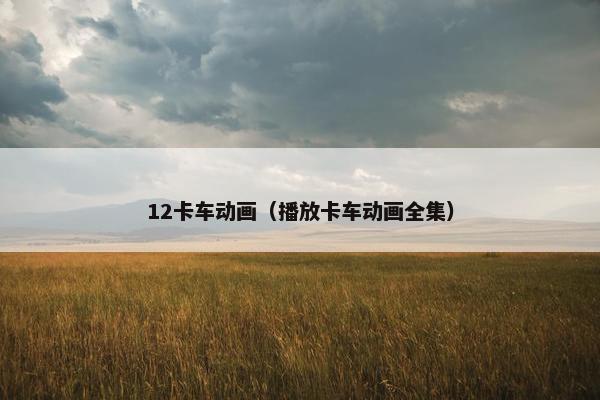 12卡车动画（播放卡车动画全集）