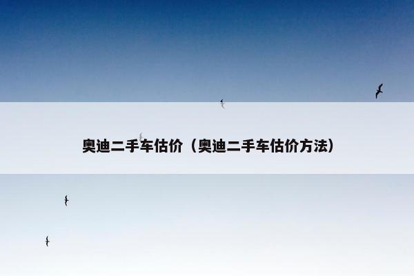 奥迪二手车估价（奥迪二手车估价方法）