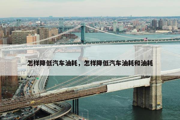 怎样降低汽车油耗，怎样降低汽车油耗和油耗