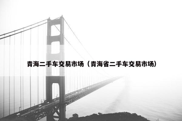 青海二手车交易市场（青海省二手车交易市场）