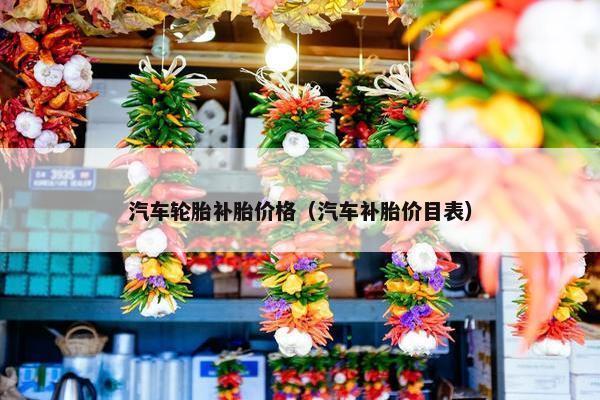 汽车轮胎补胎价格（汽车补胎价目表）