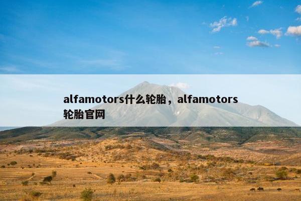 alfamotors什么轮胎，alfamotors轮胎官网